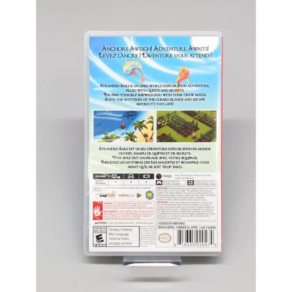 Nintendo Switch Stranded Sails Authentic Replacement Case Only No Game